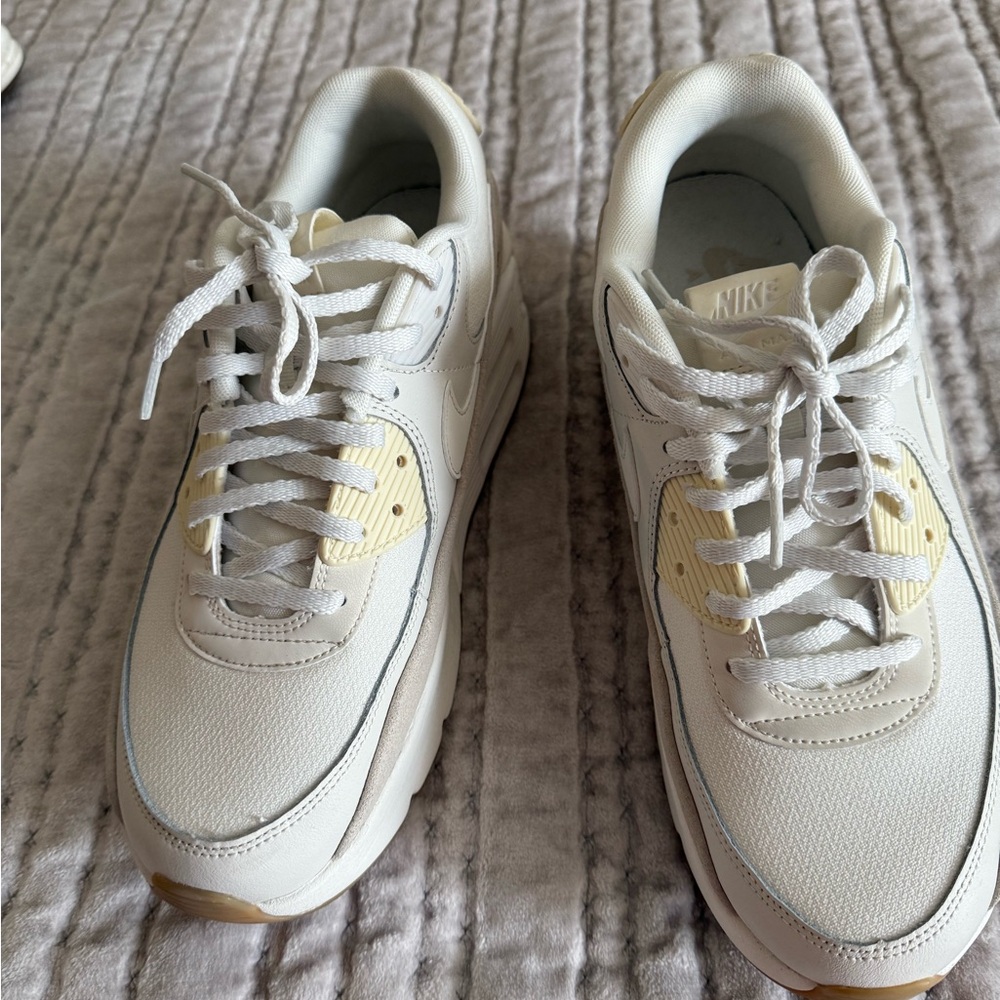 Nike Cream and White Shoes